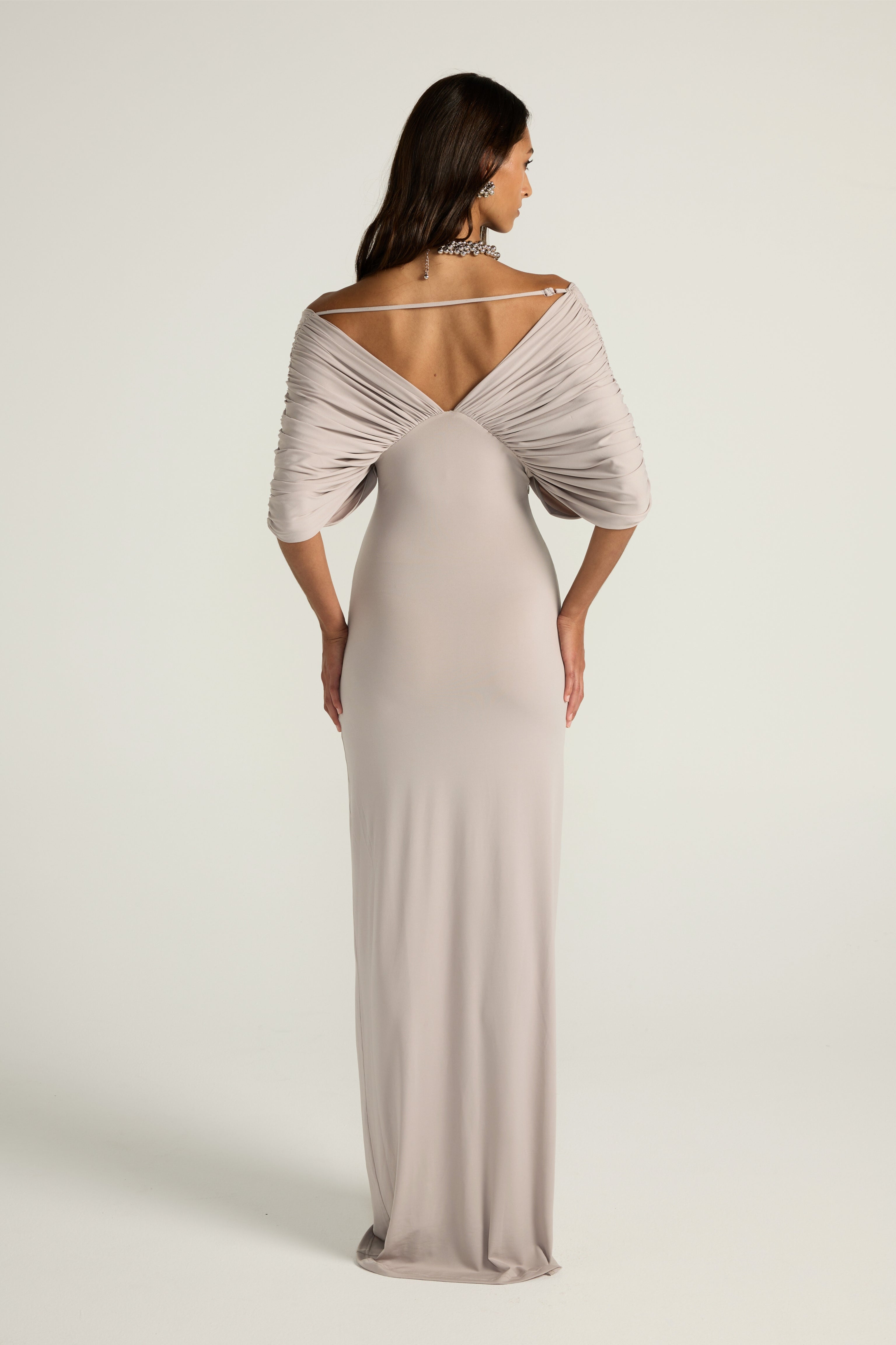 NEVE MIDI DRESS - GREY
