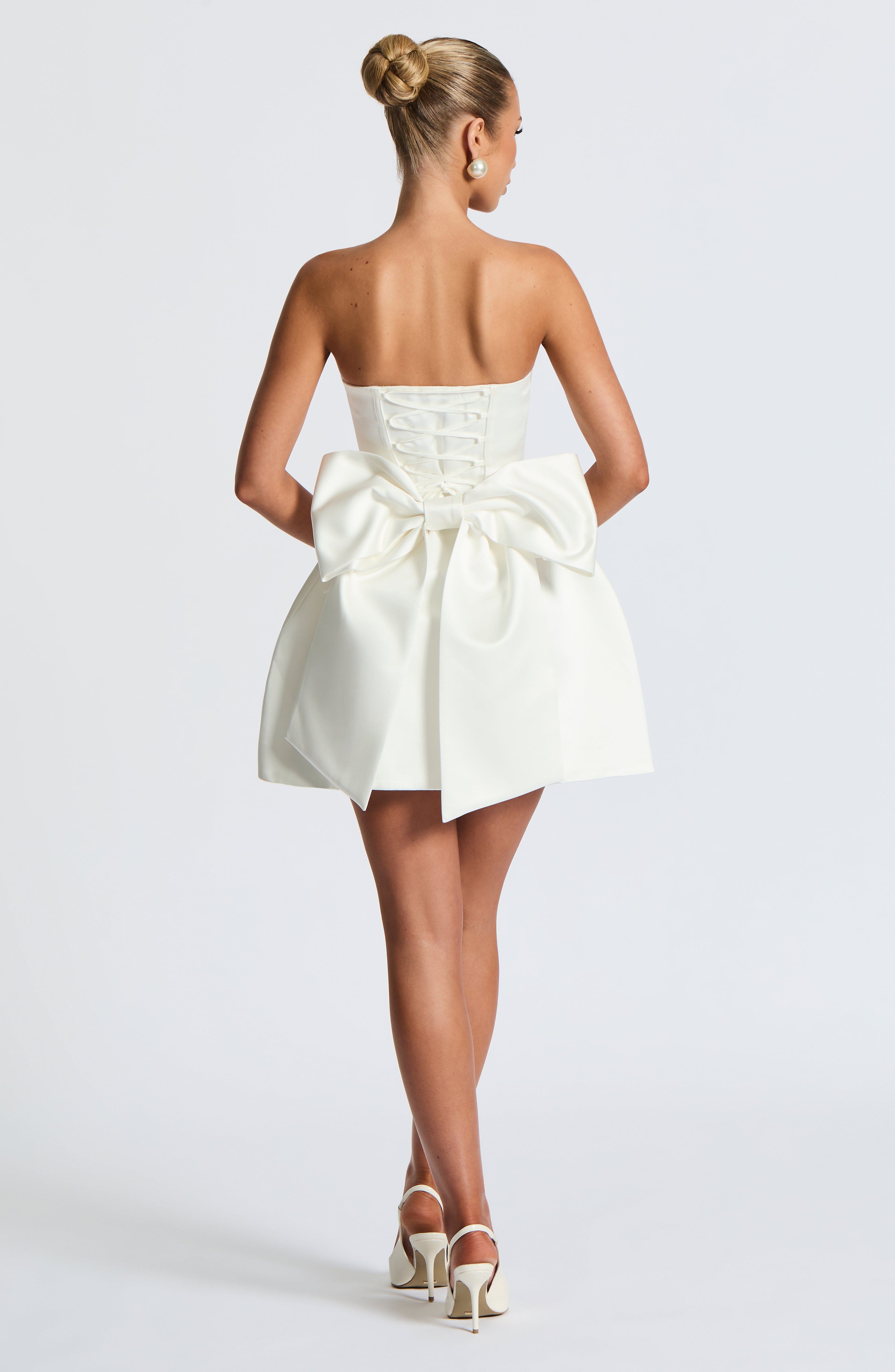 FAYE MINI DRESS - IVORY
