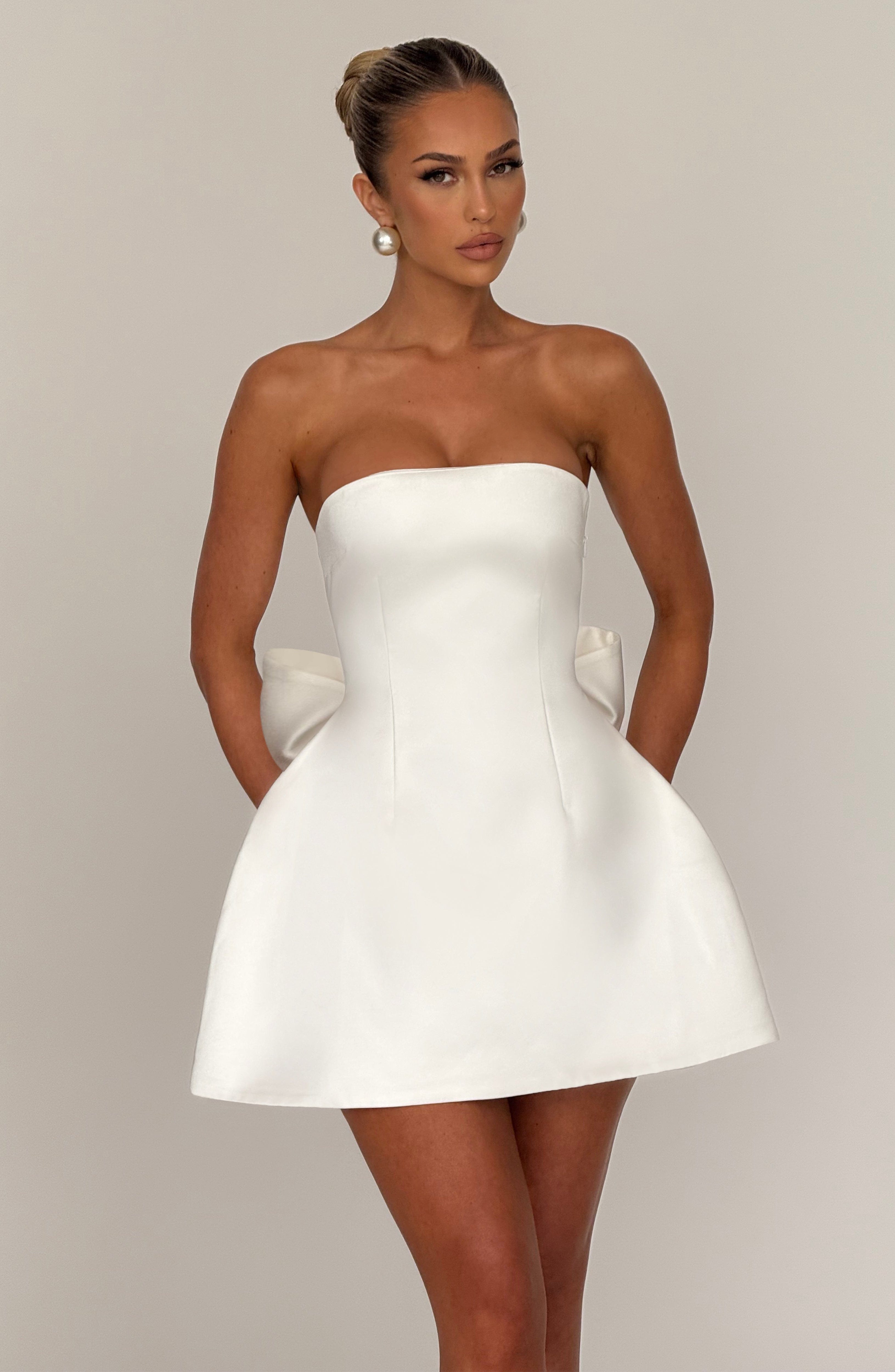 FAYE MINI DRESS - IVORY
