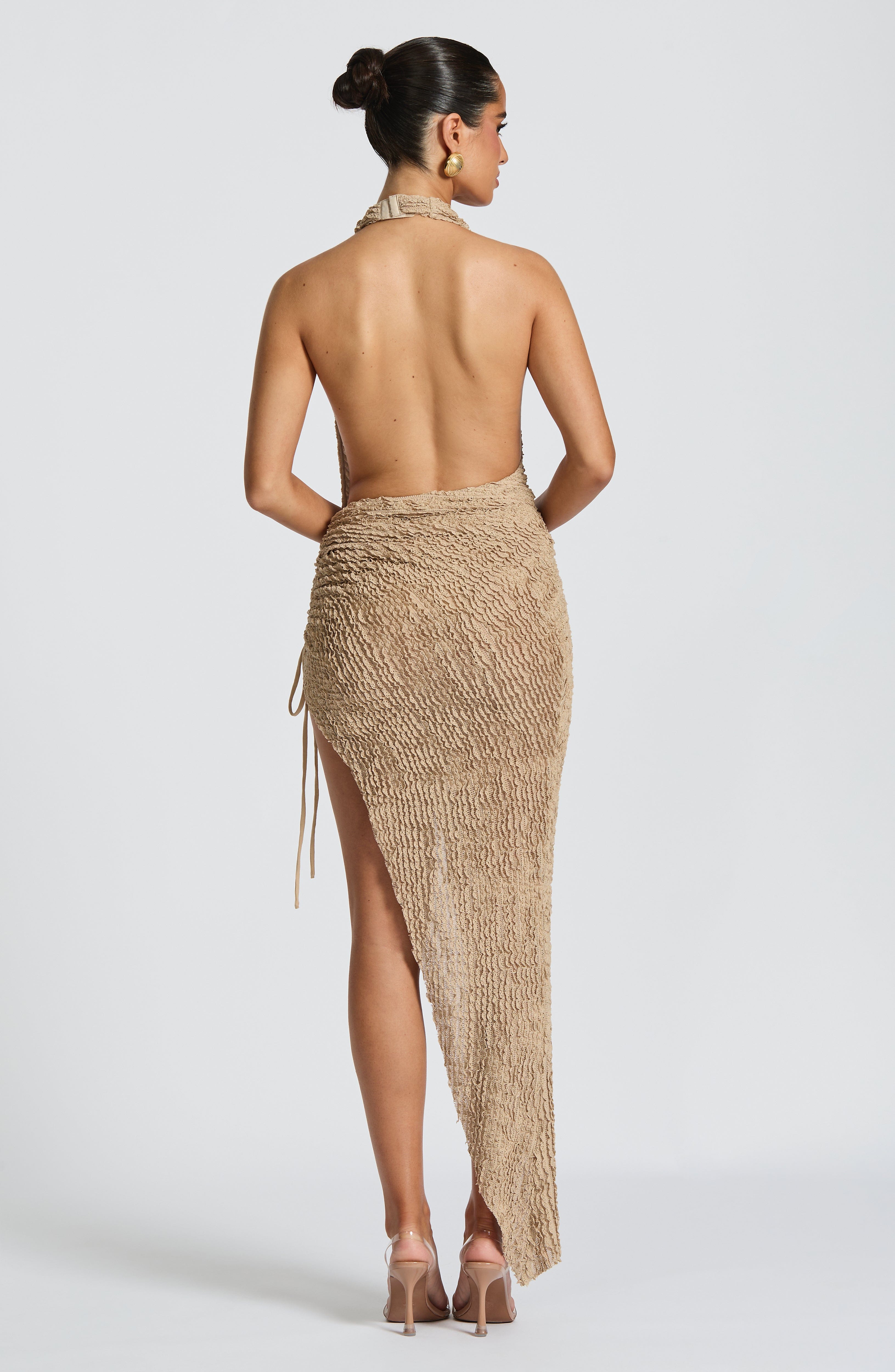 ISLA MIDI DRESS - BEIGE