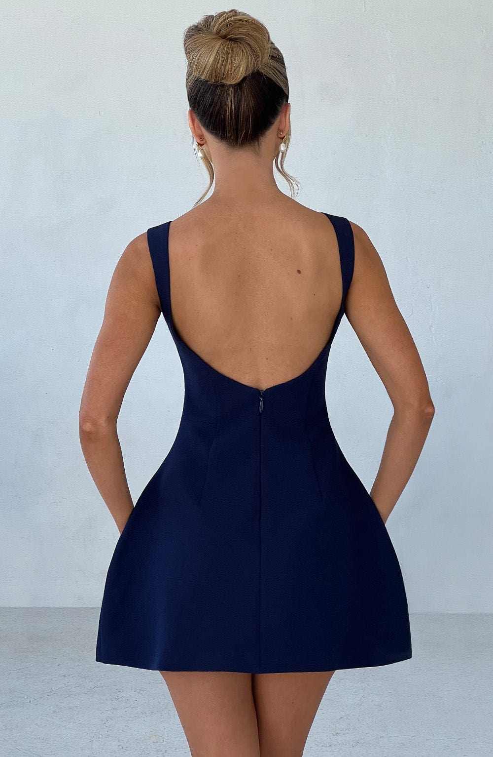 ZARIA MINI DRESS - NAVY