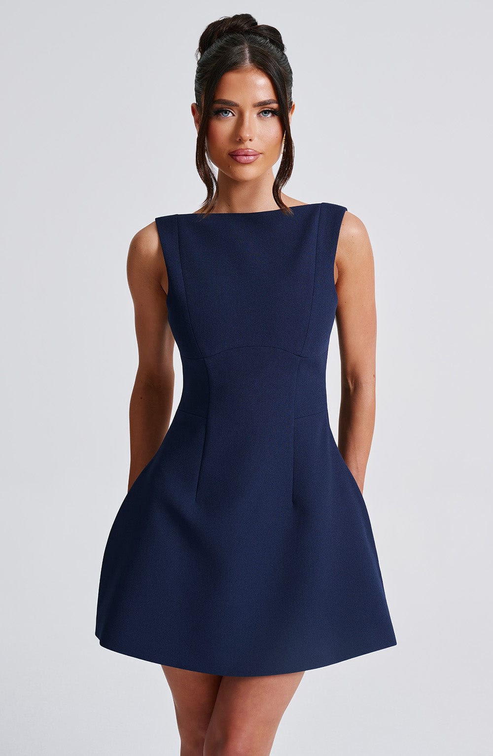 ZARIA MINI DRESS - NAVY