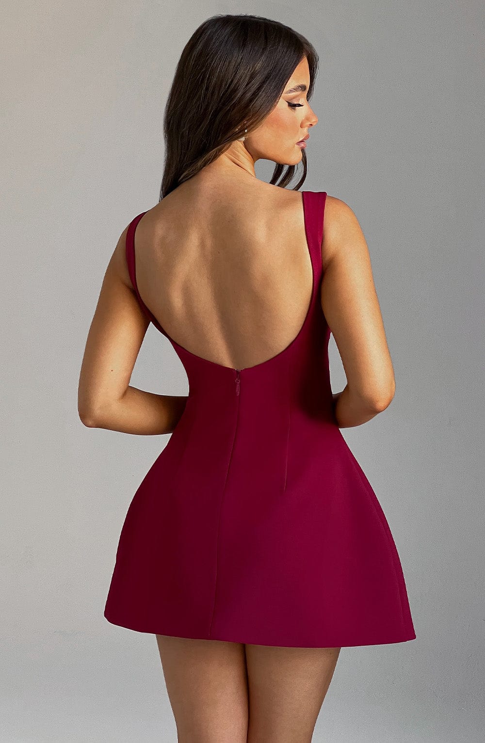 ZARIA MINI DRESS - WINE