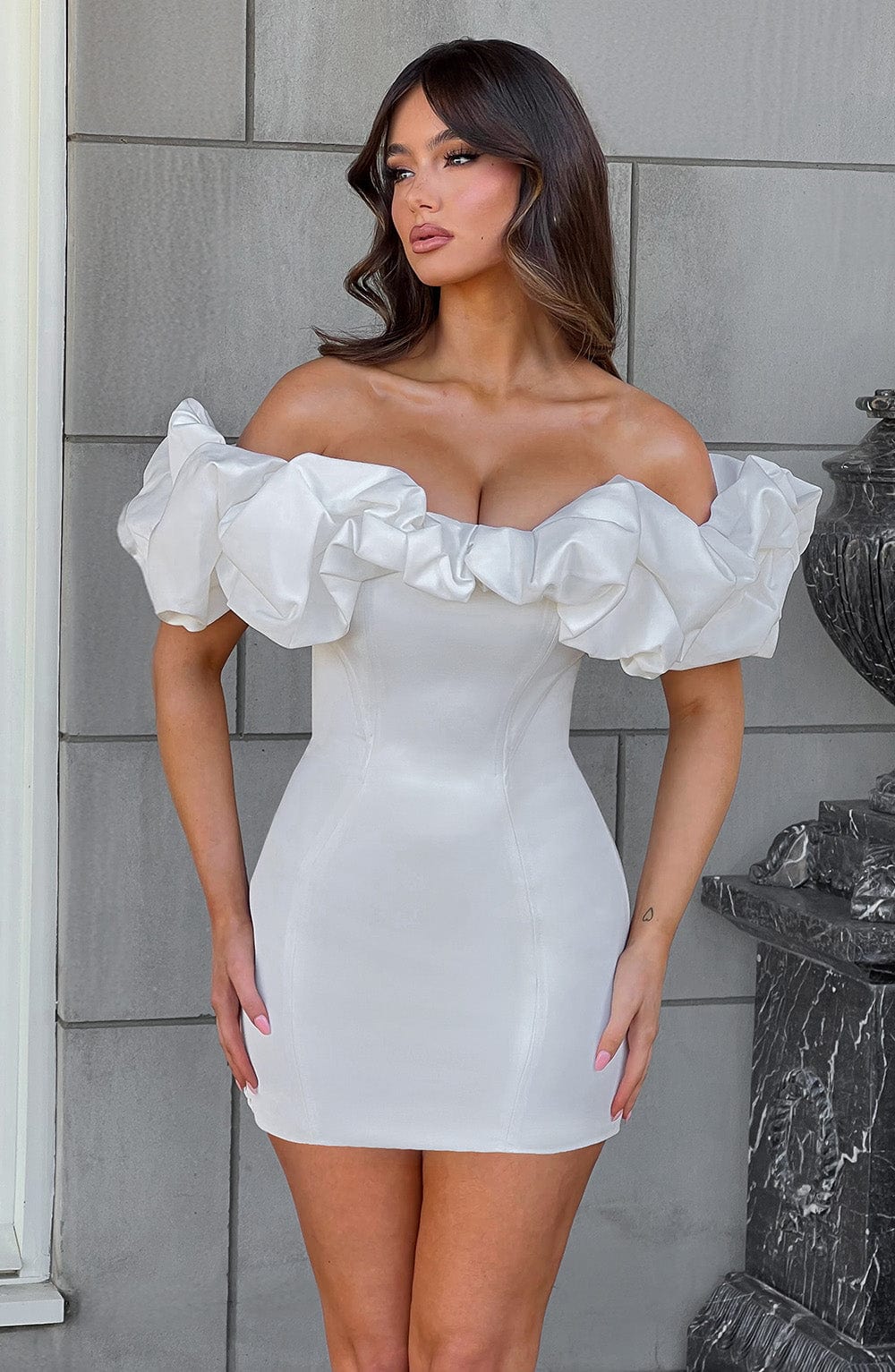 AMARA MINI DRESS - WHITE