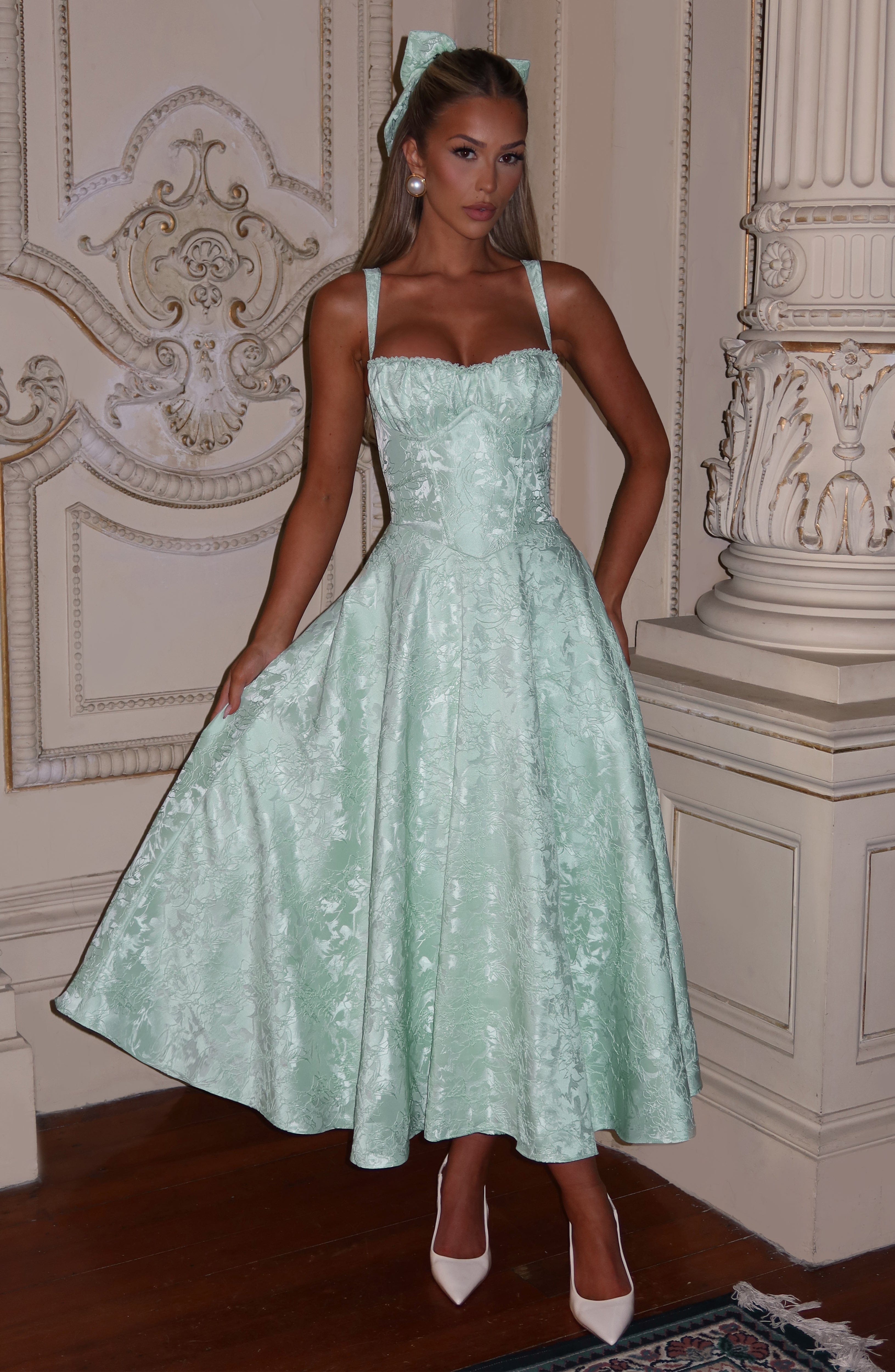 CELINE MIDI DRESS - MINT