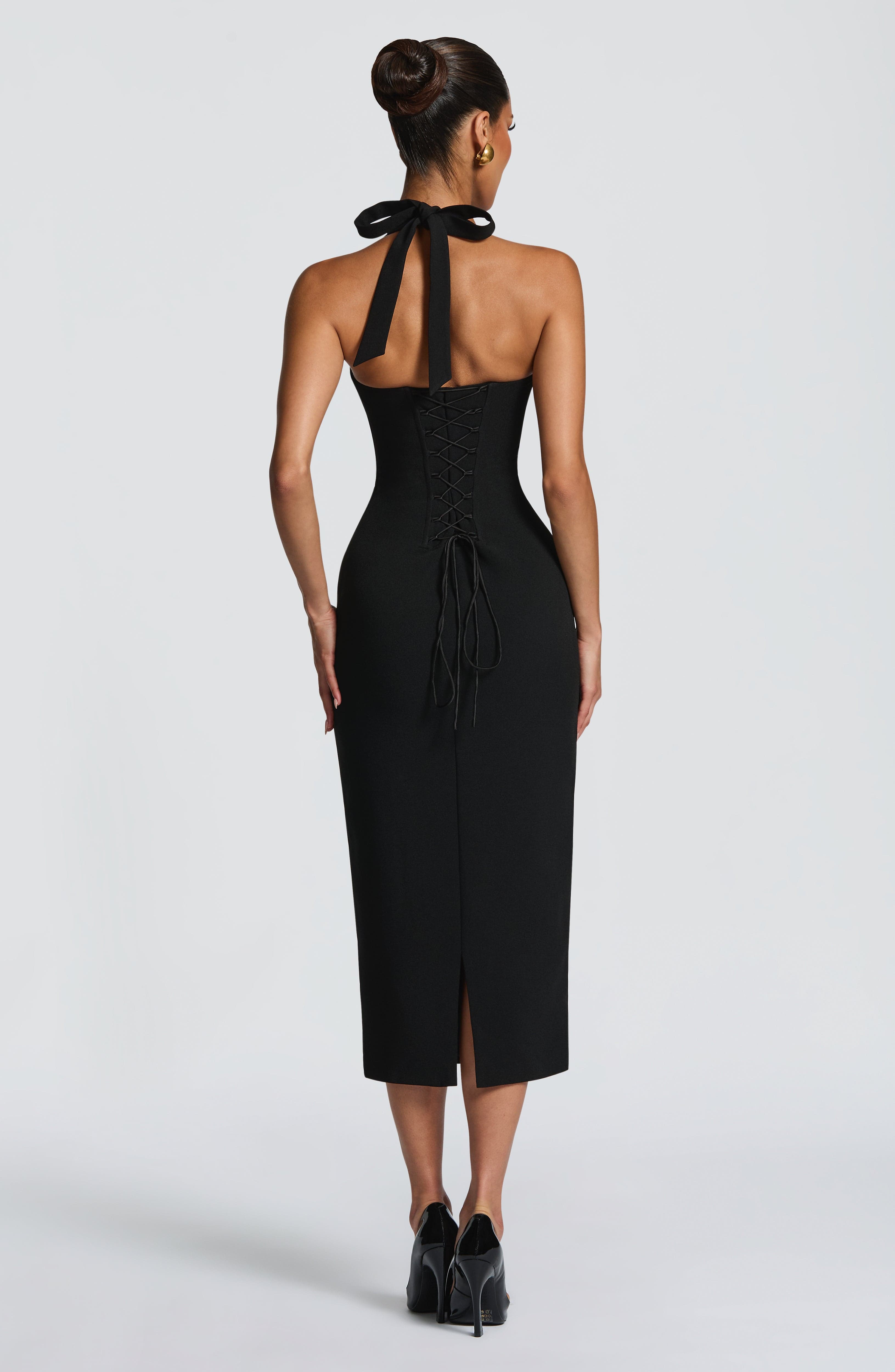 NOEMI MIDI DRESS - BLACK