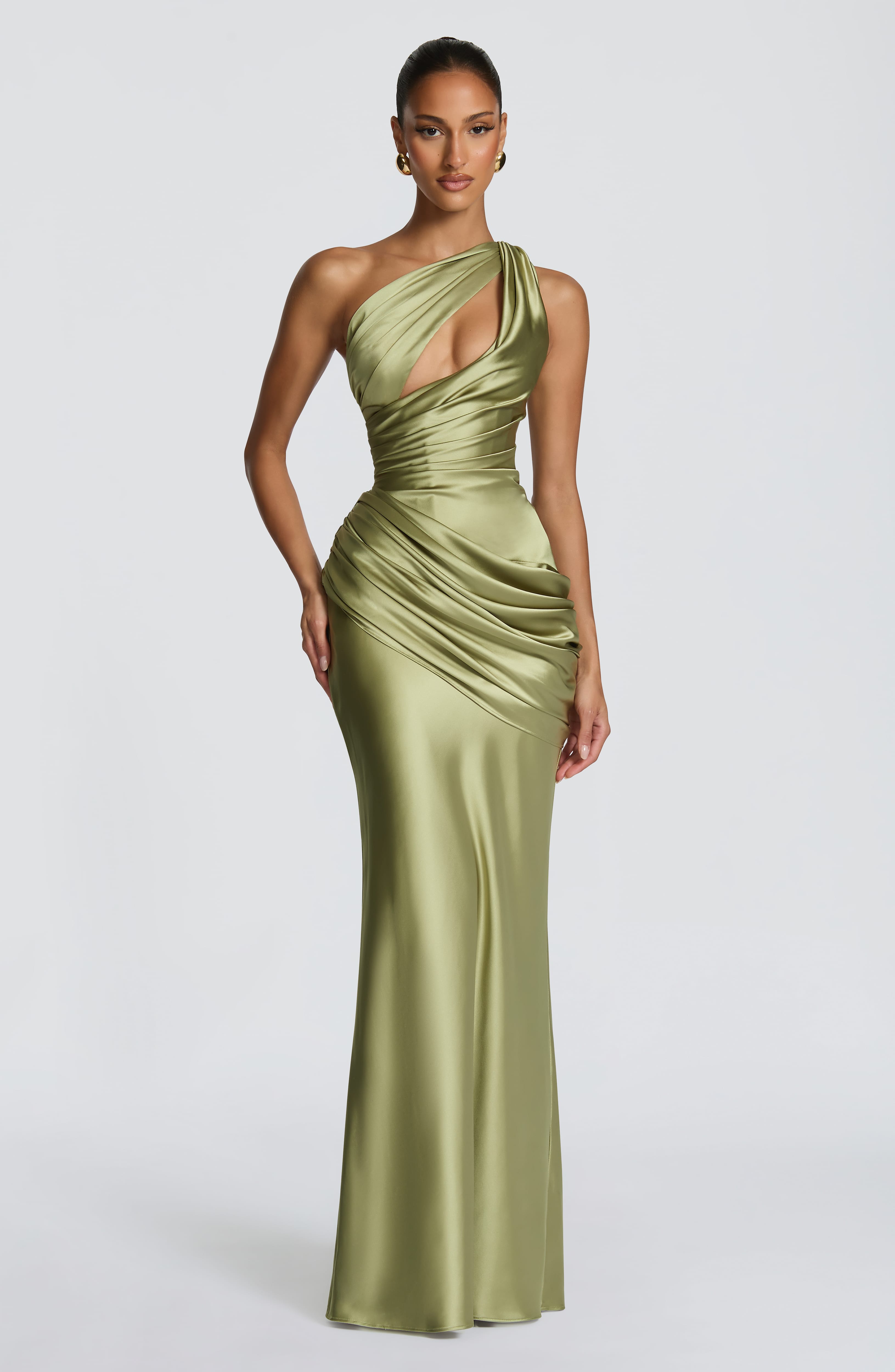 LUNA MAXI DRESS - LIGHT OLIVE