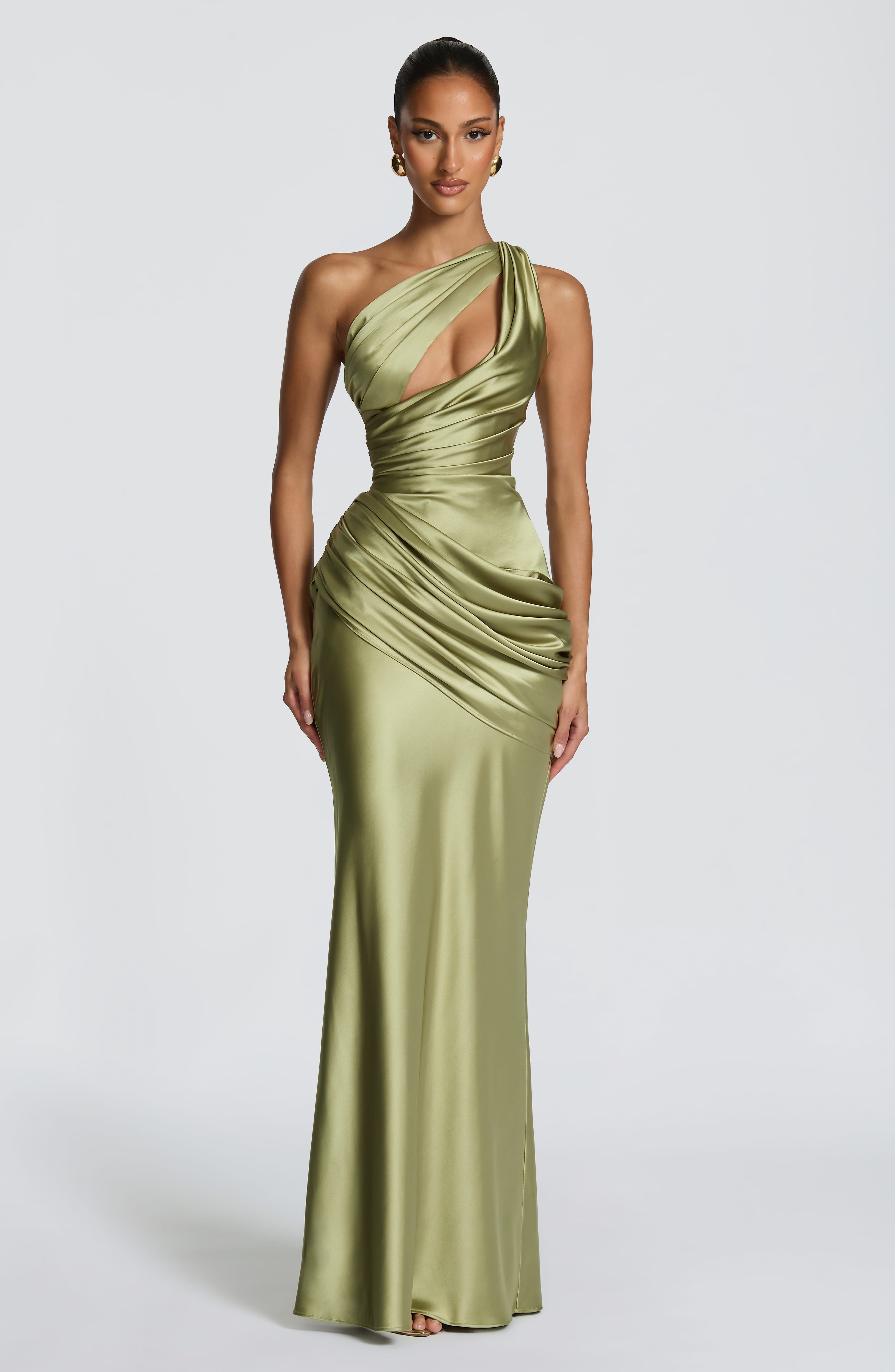 LUNA MAXI DRESS - LIGHT OLIVE