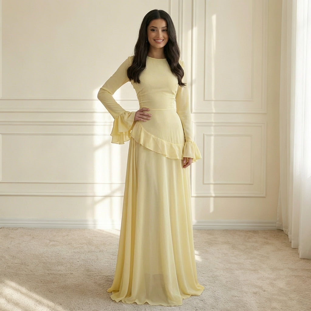 WIAM MAXI DRESS - LEMON