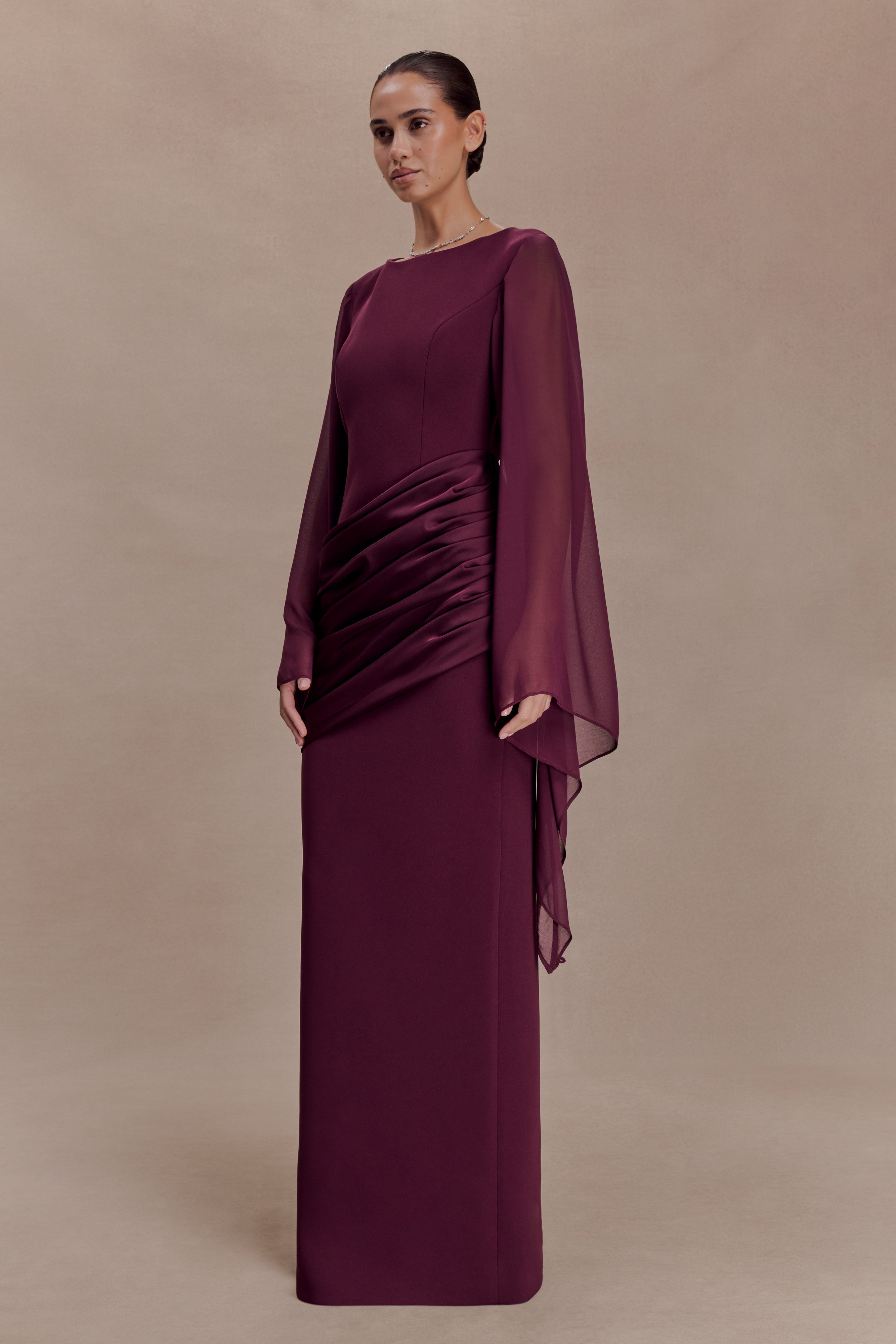 SAMANTHA MAXI DRESS - WINE