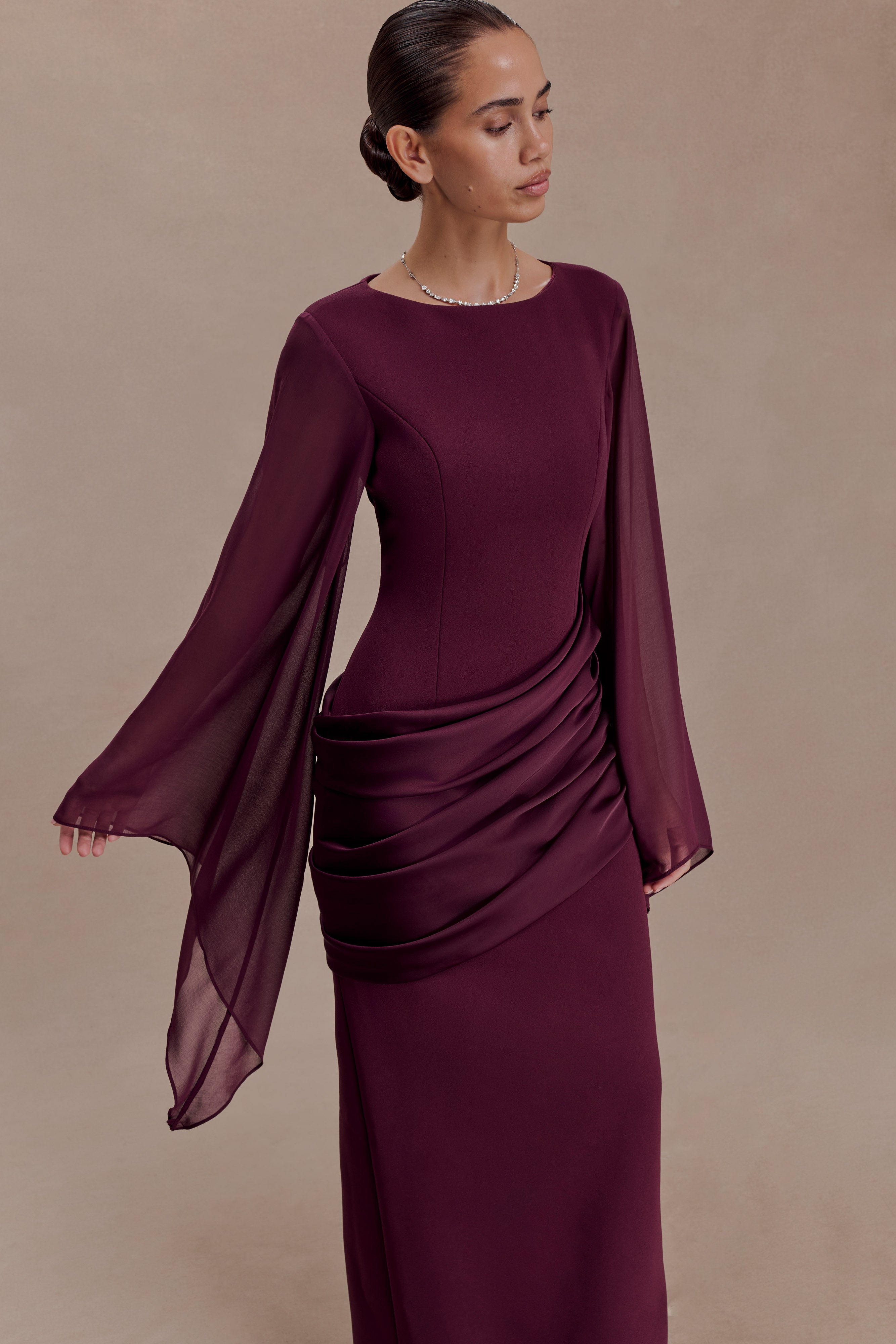 SAMANTHA MAXI DRESS - WINE