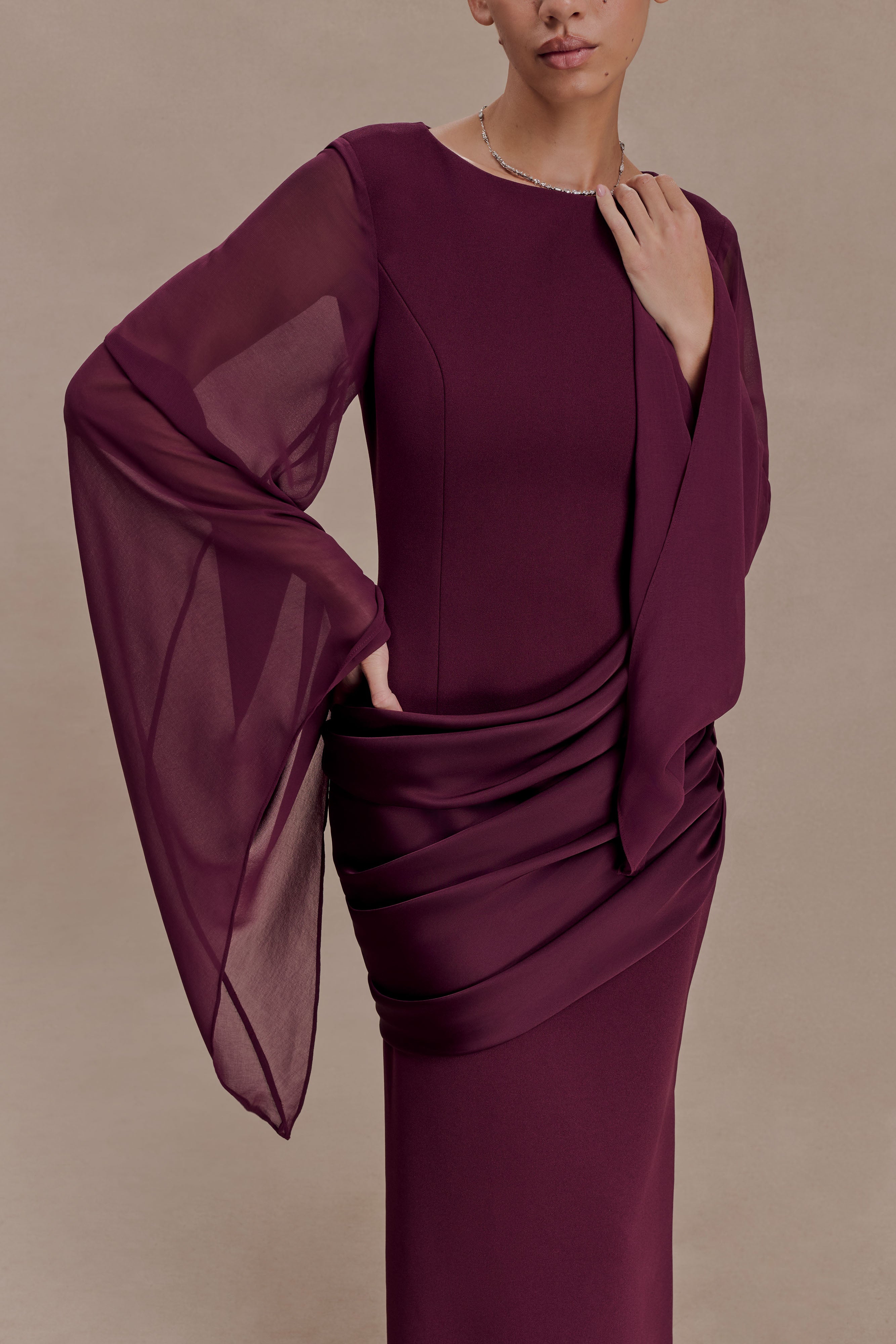 SAMANTHA MAXI DRESS - WINE