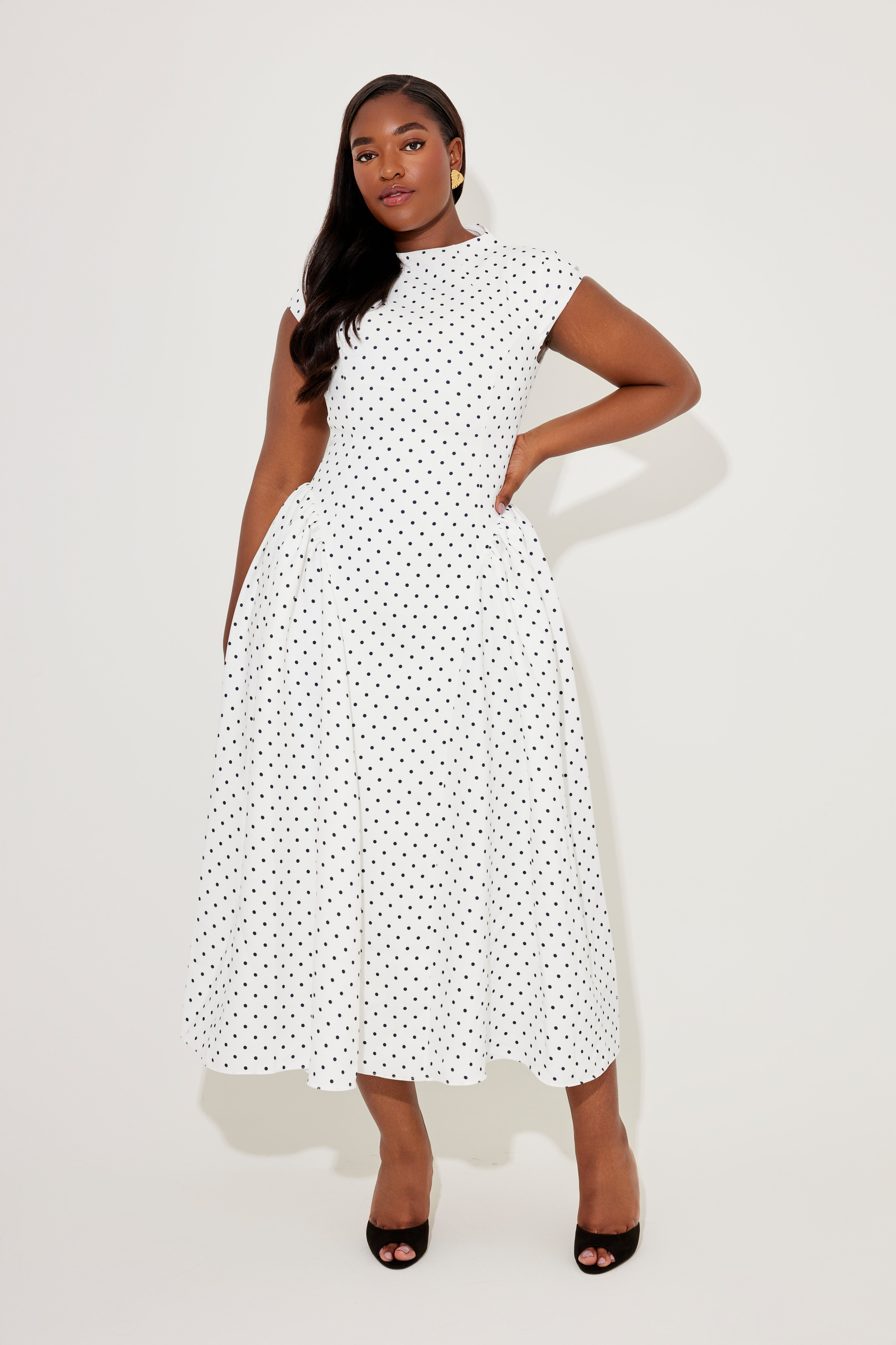 SERAPHINA MIDI DRESS - WHITE
