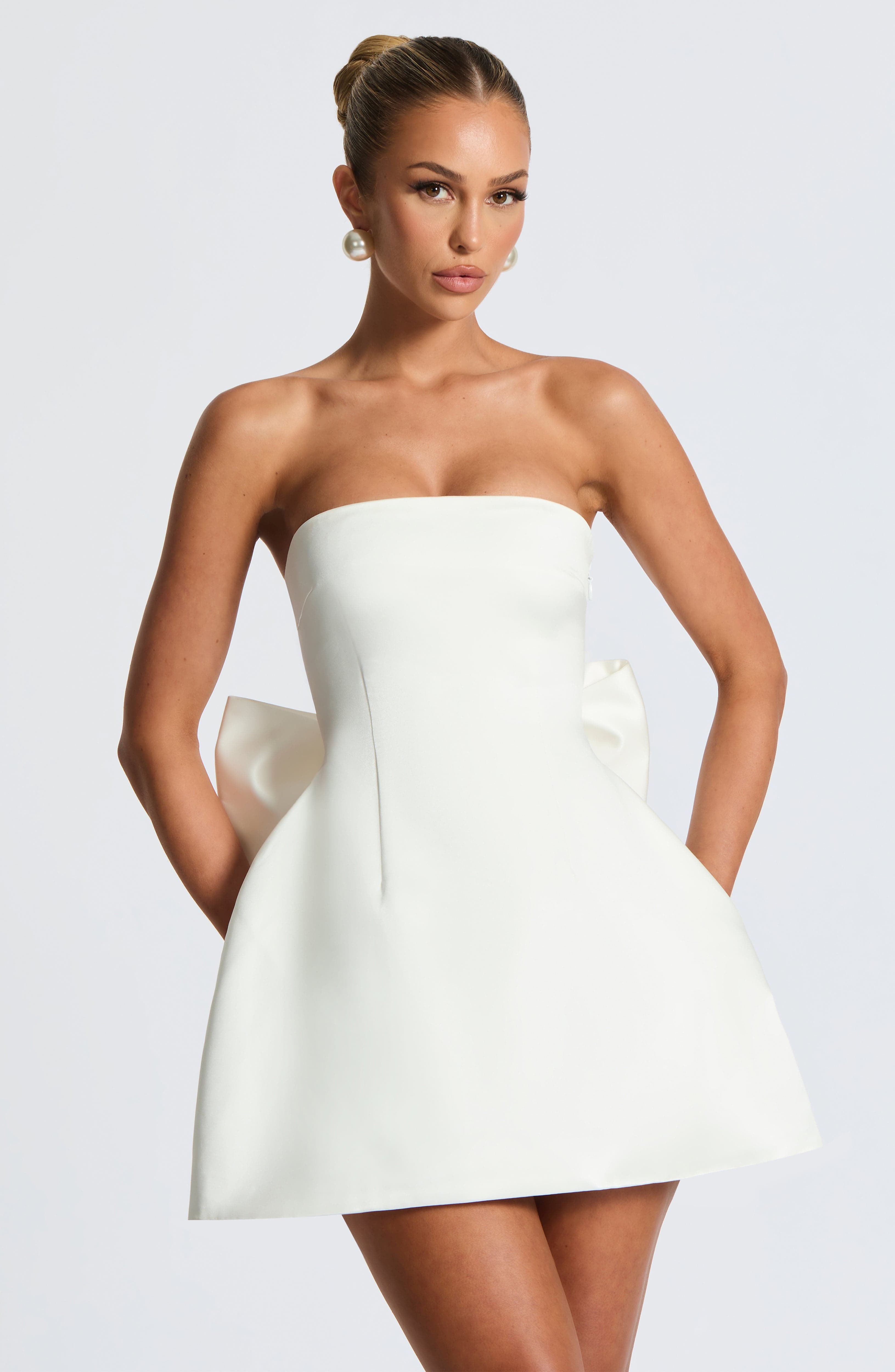FAYE MINI DRESS - IVORY