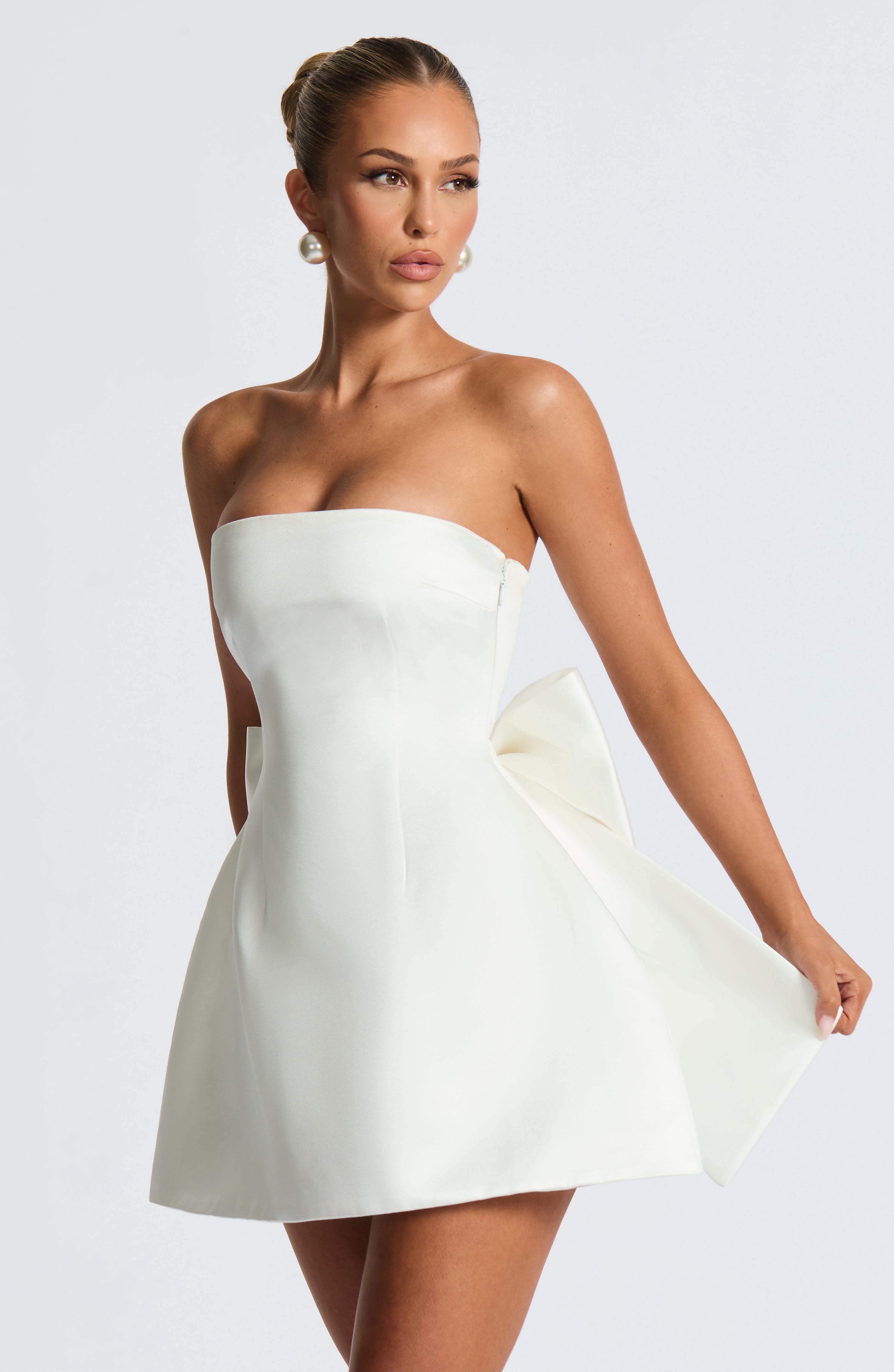 FAYE MINI DRESS - IVORY