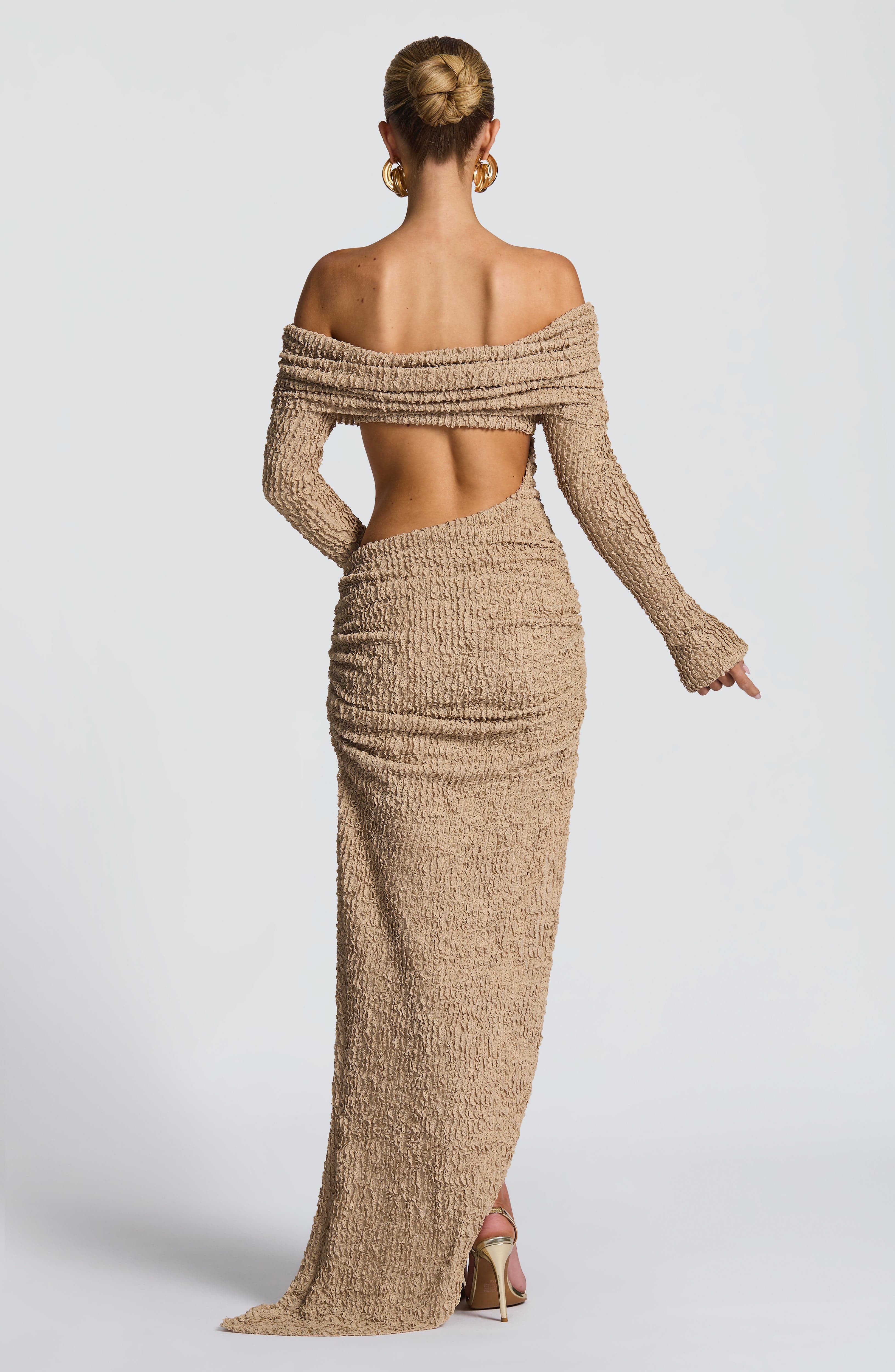 MILANA MIDI DRESS - BEIGE