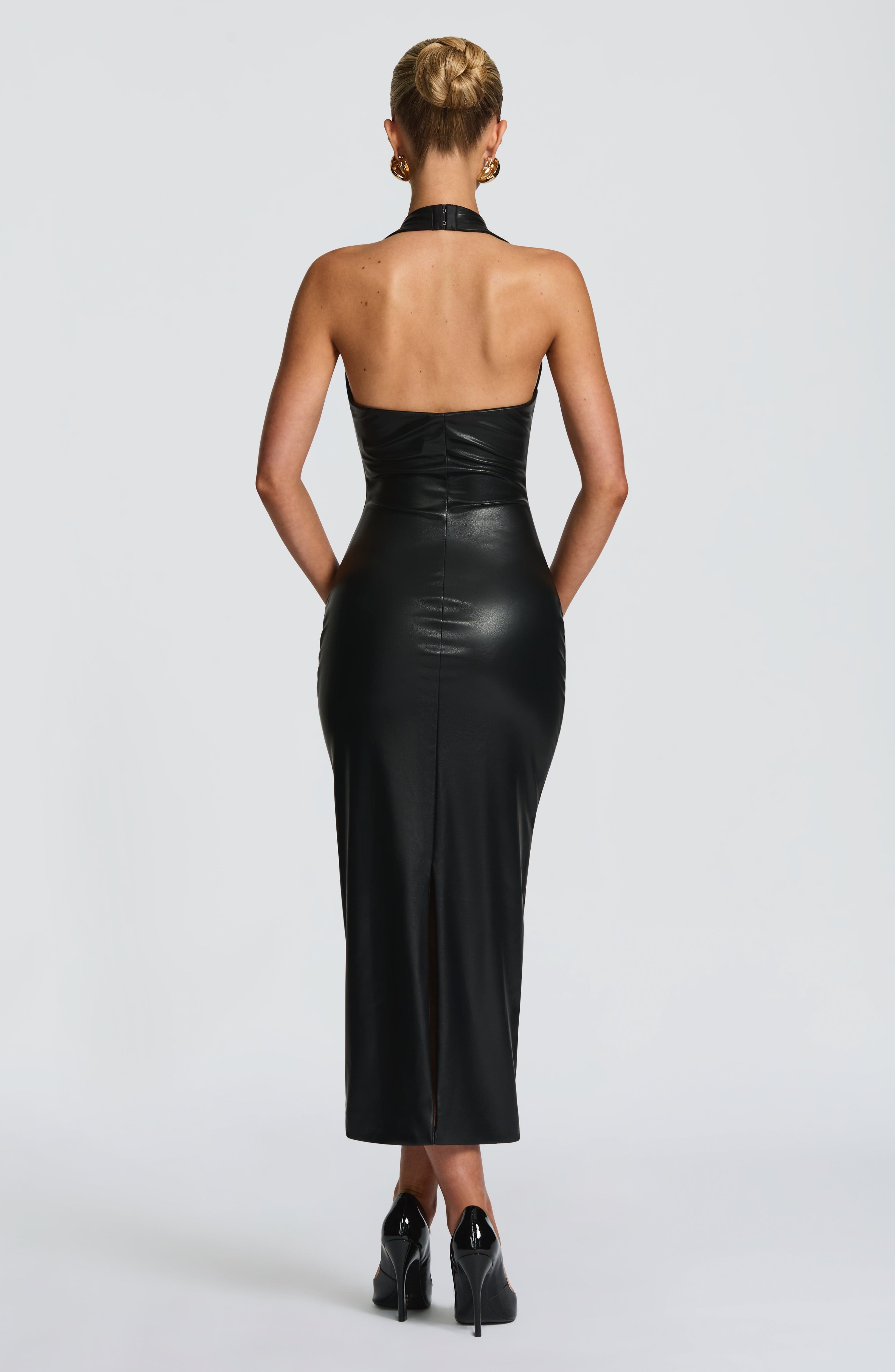 KIARA MIDI DRESS - BLACK