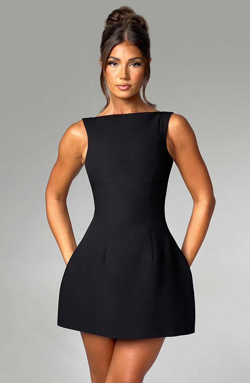 ZARIA MINI DRESS - BLACK