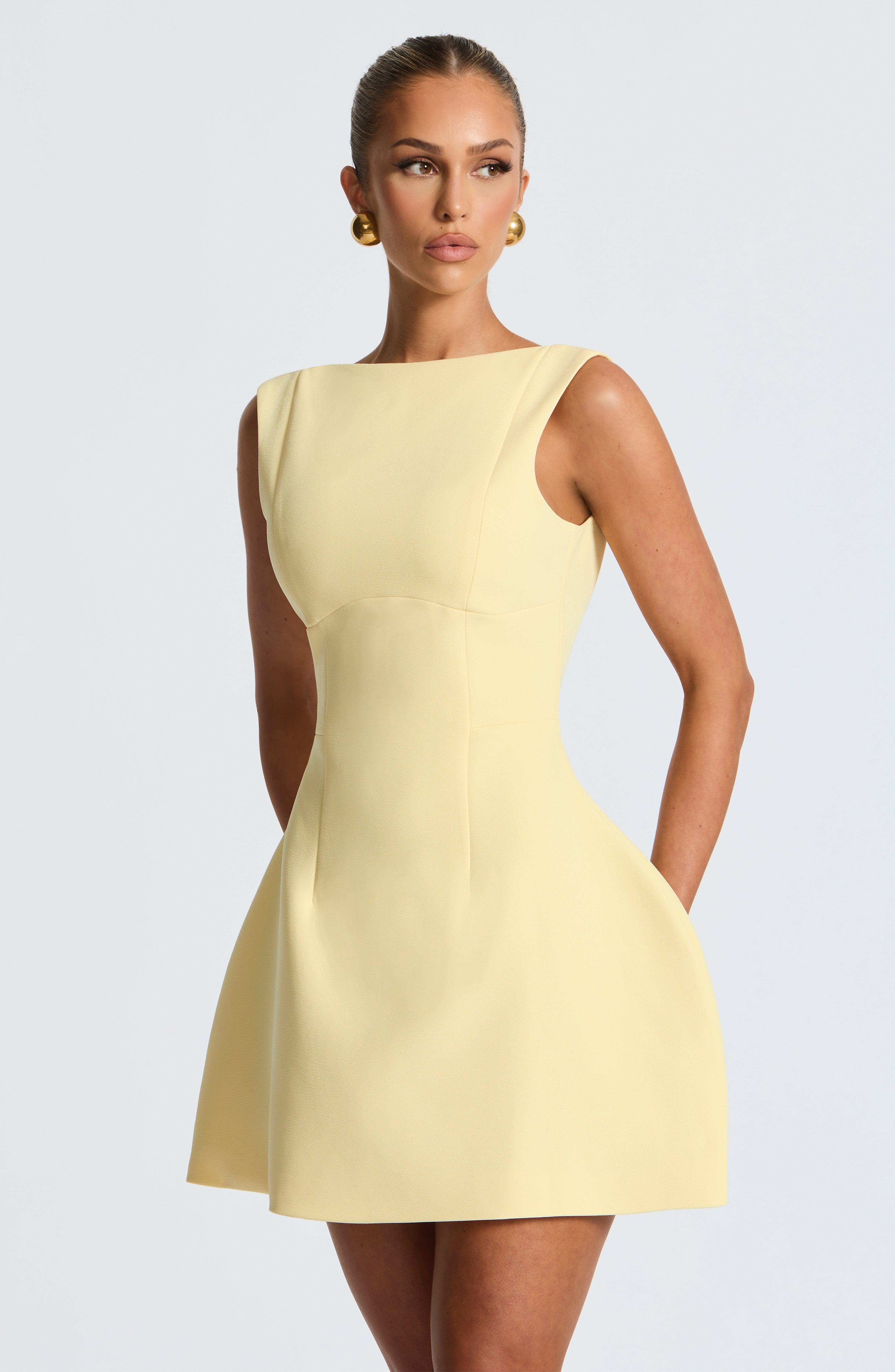 ZARIA MINI DRESS - LEMON