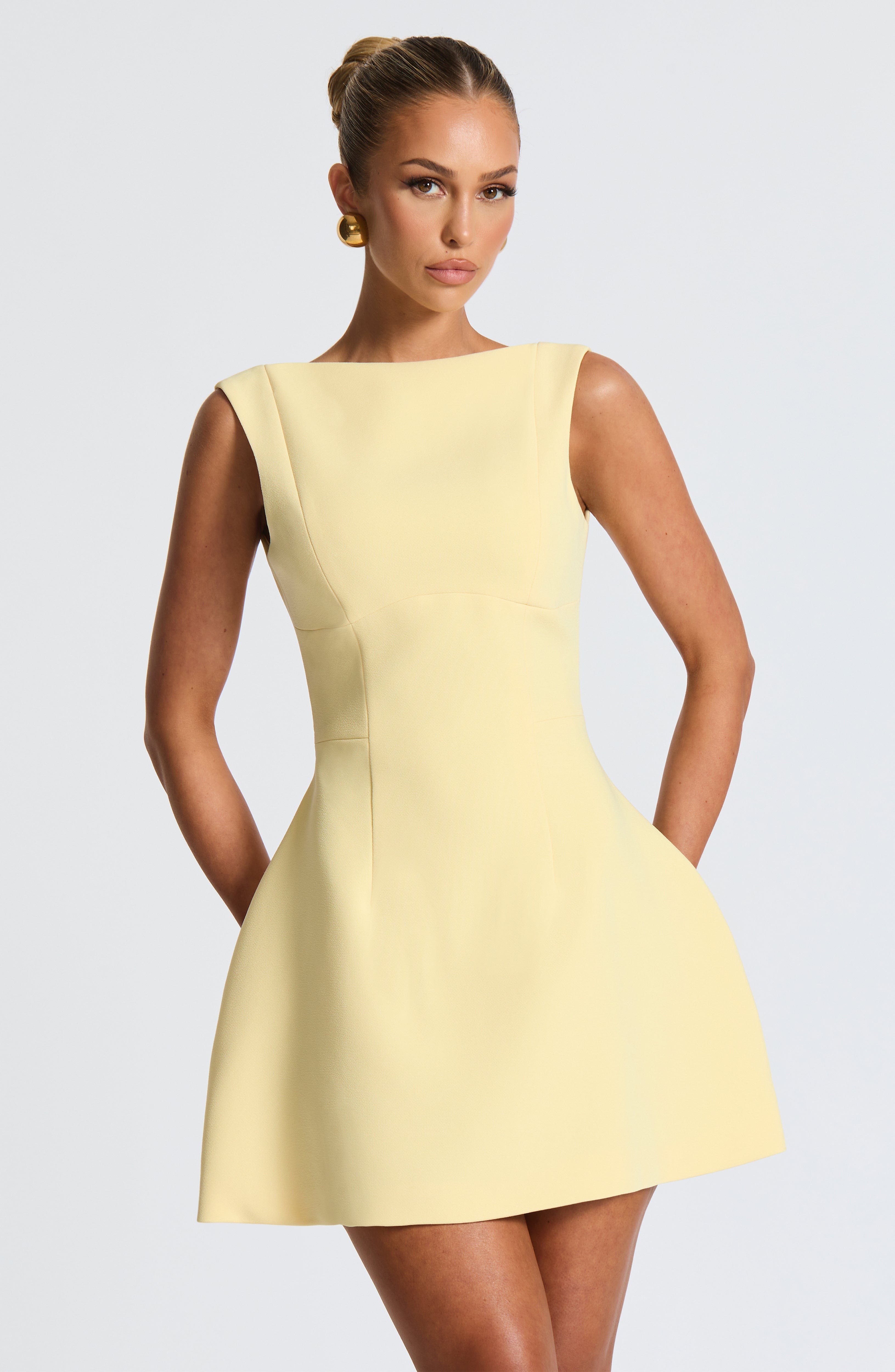 ZARIA MINI DRESS - LEMON