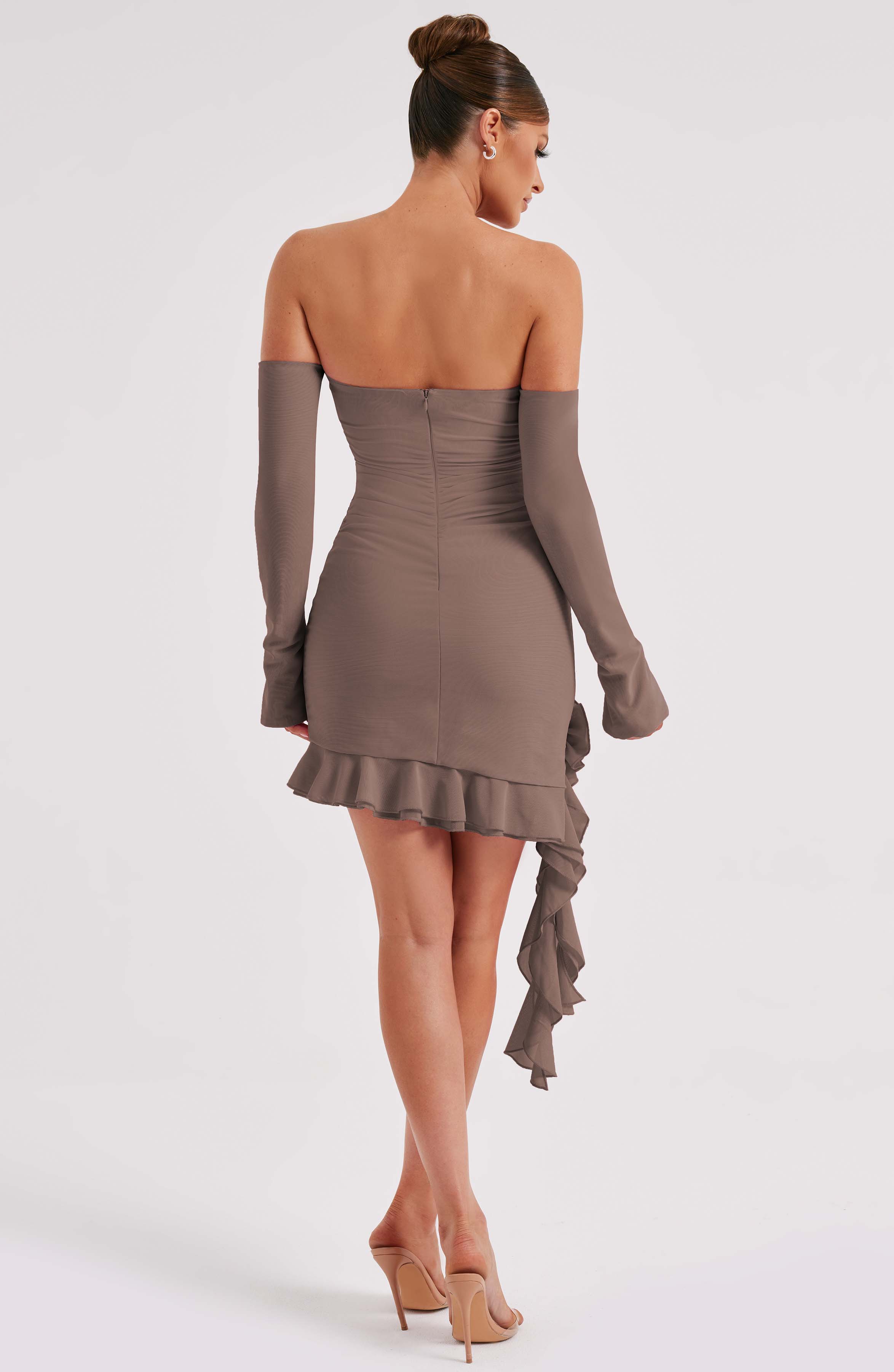 SIENNA MINI DRESS - CHOCOLATE
