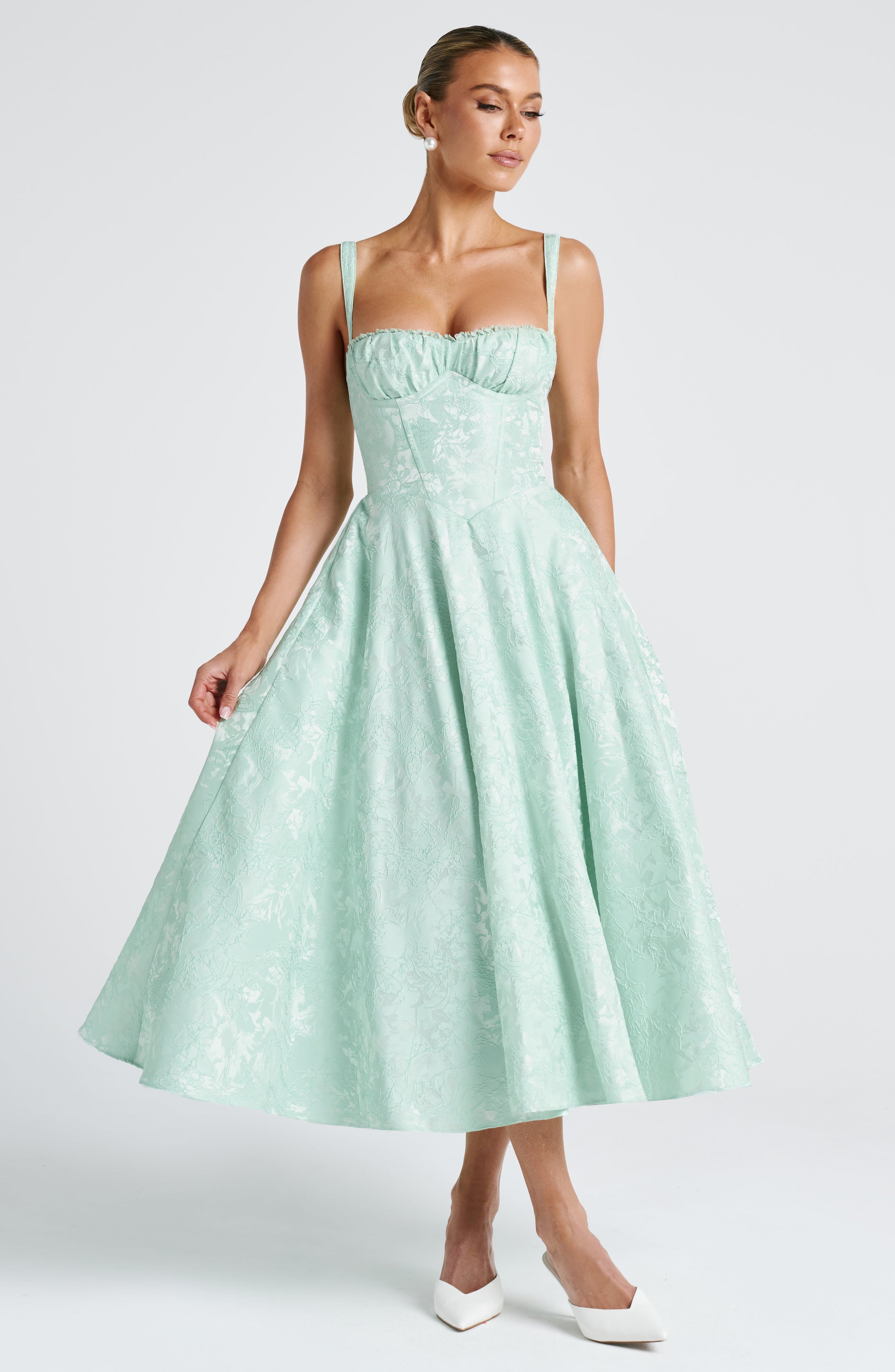 CELINE MIDI DRESS - MINT