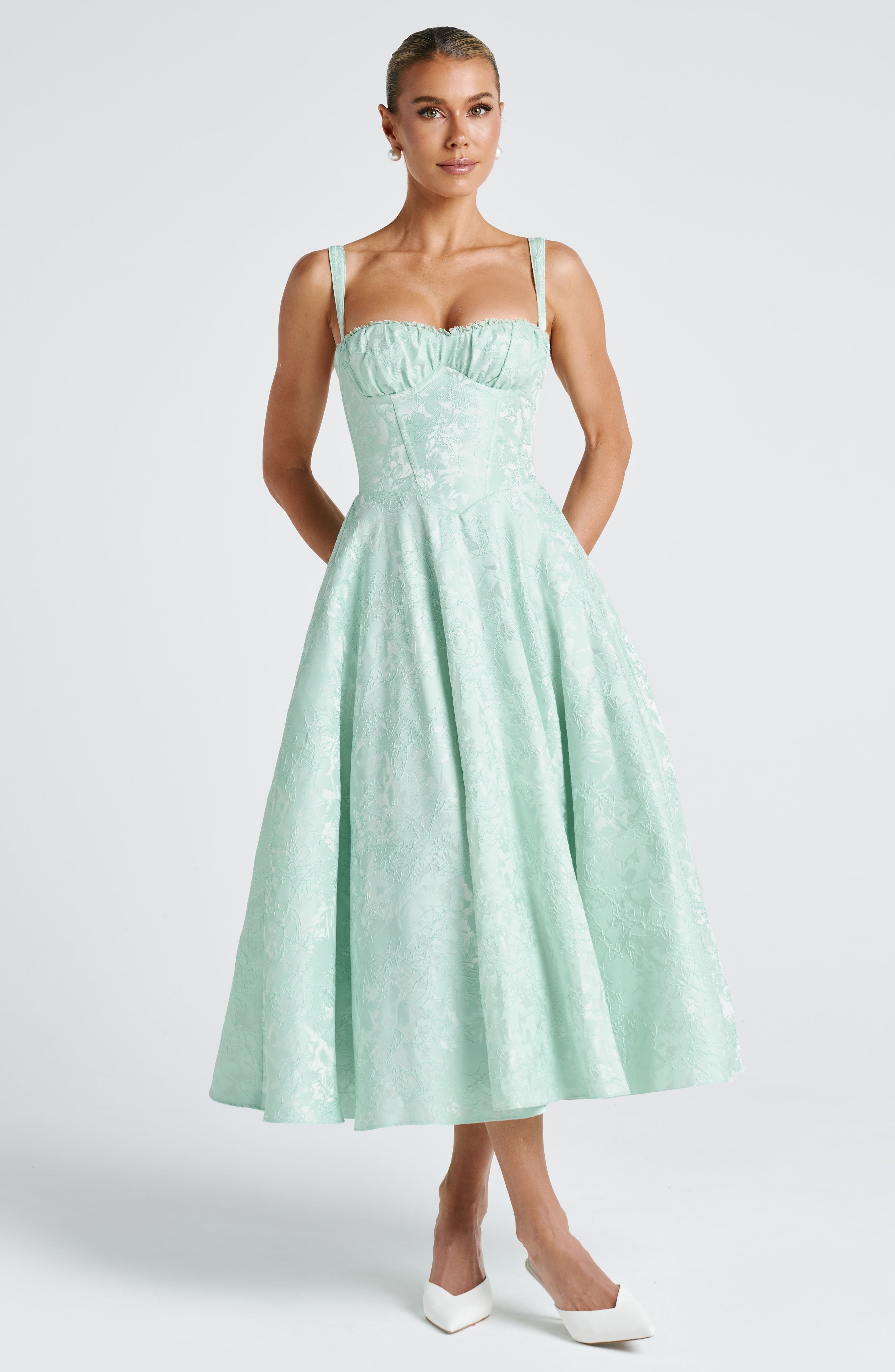CELINE MIDI DRESS - MINT
