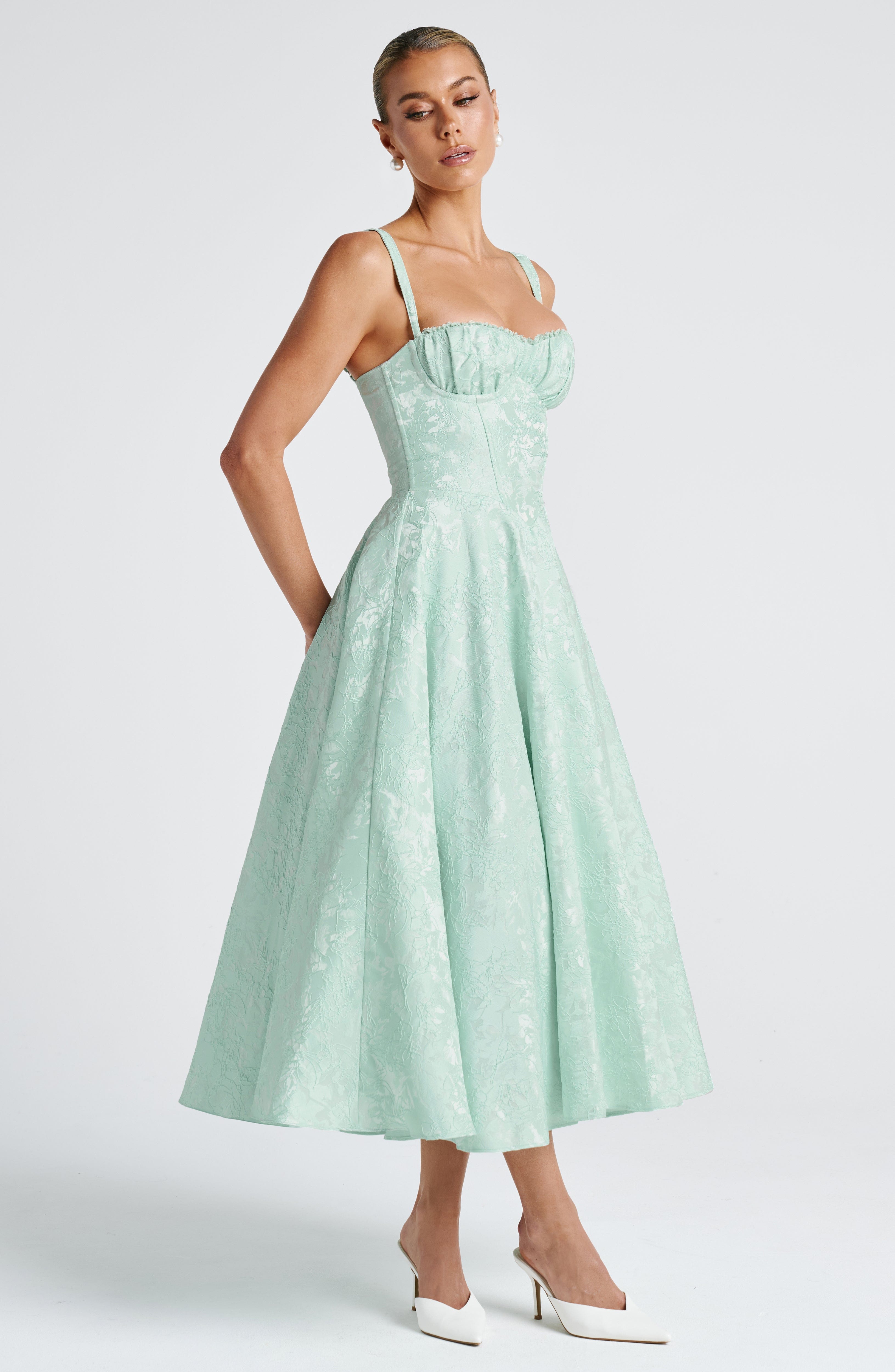 CELINE MIDI DRESS - MINT