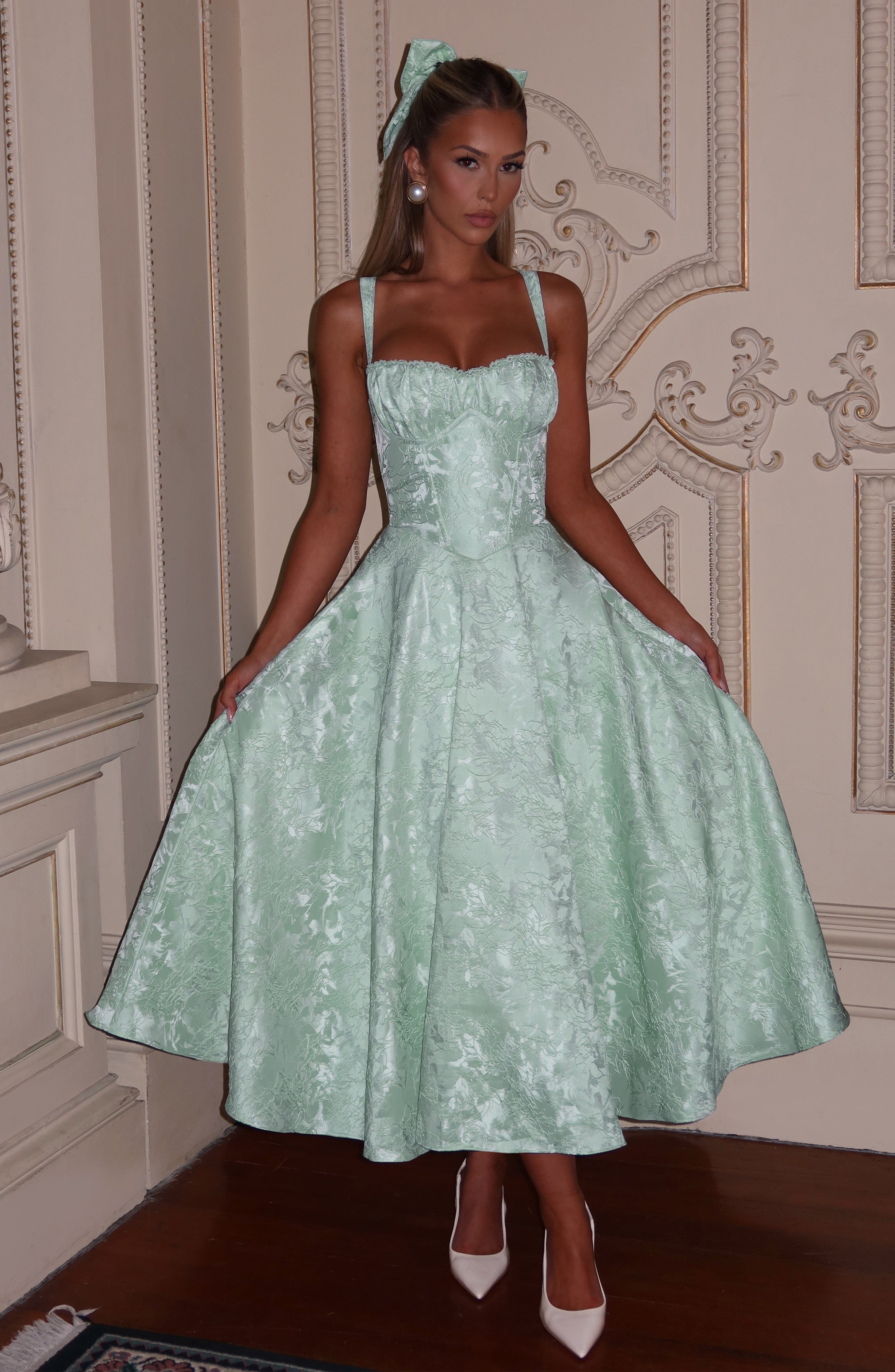 CELINE MIDI DRESS - MINT