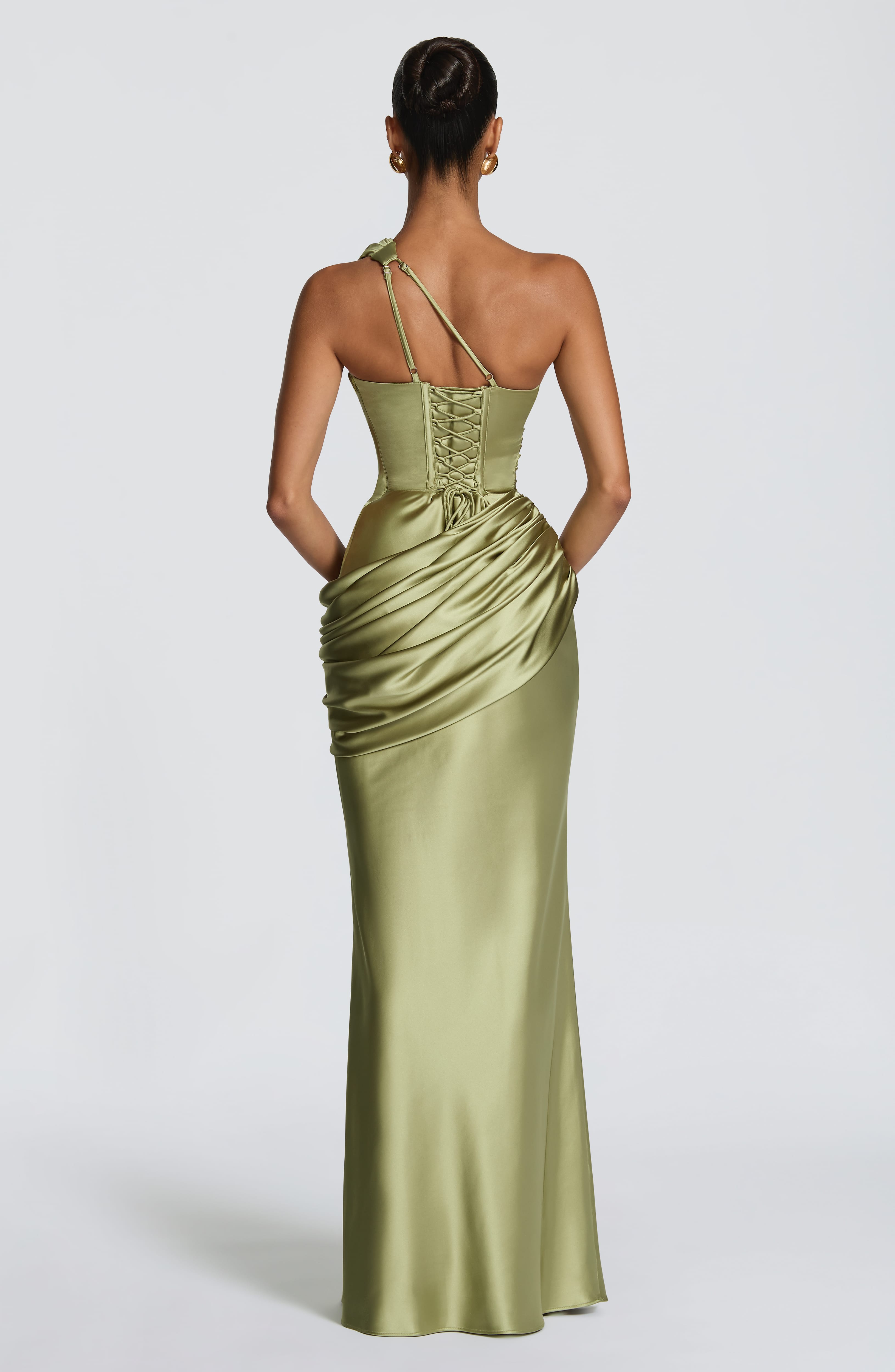 LUNA MAXI DRESS - LIGHT OLIVE
