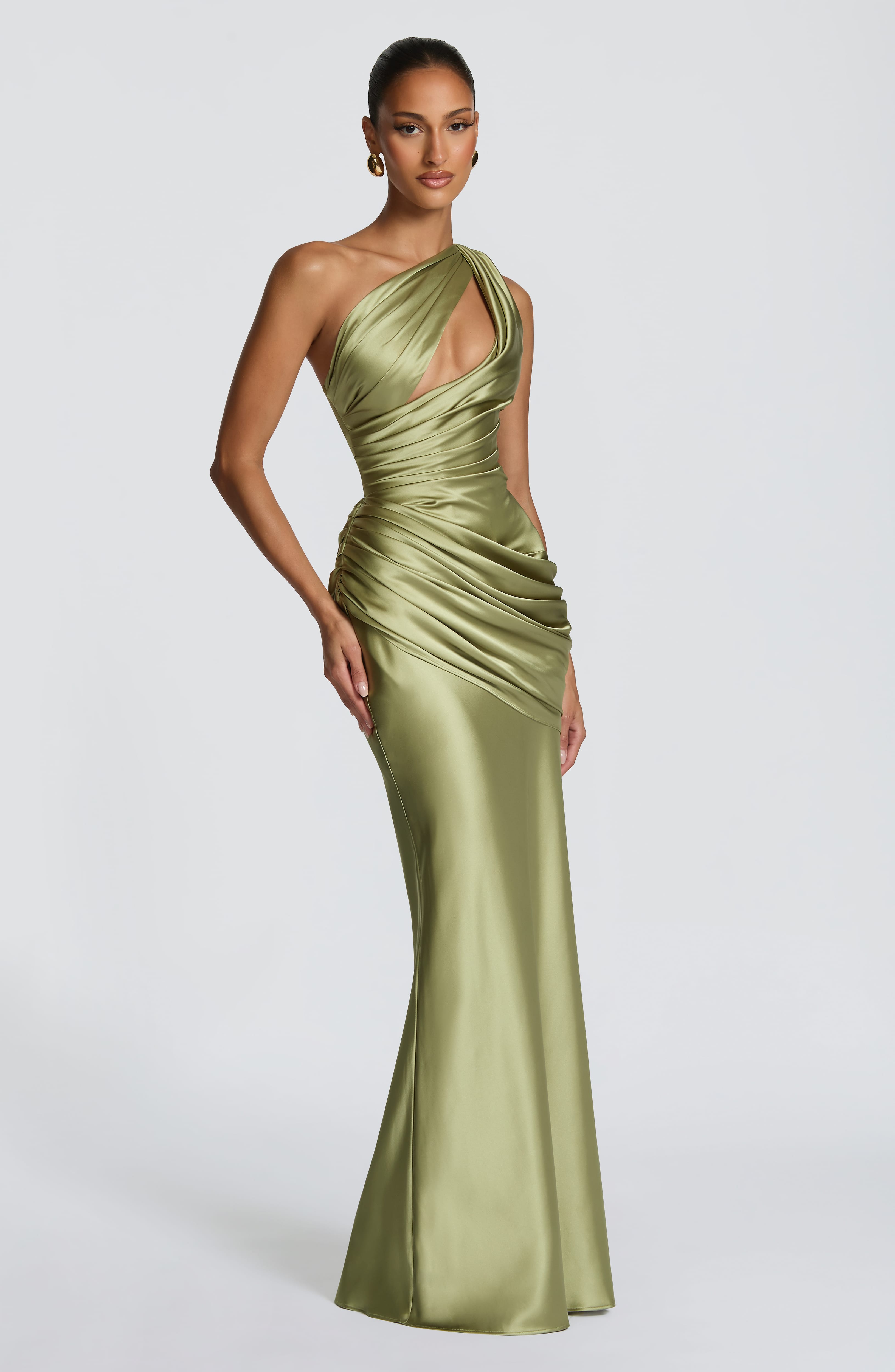 LUNA MAXI DRESS - LIGHT OLIVE