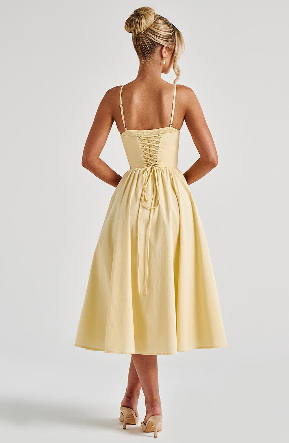 LELIA MIDI DRESS - LEMON