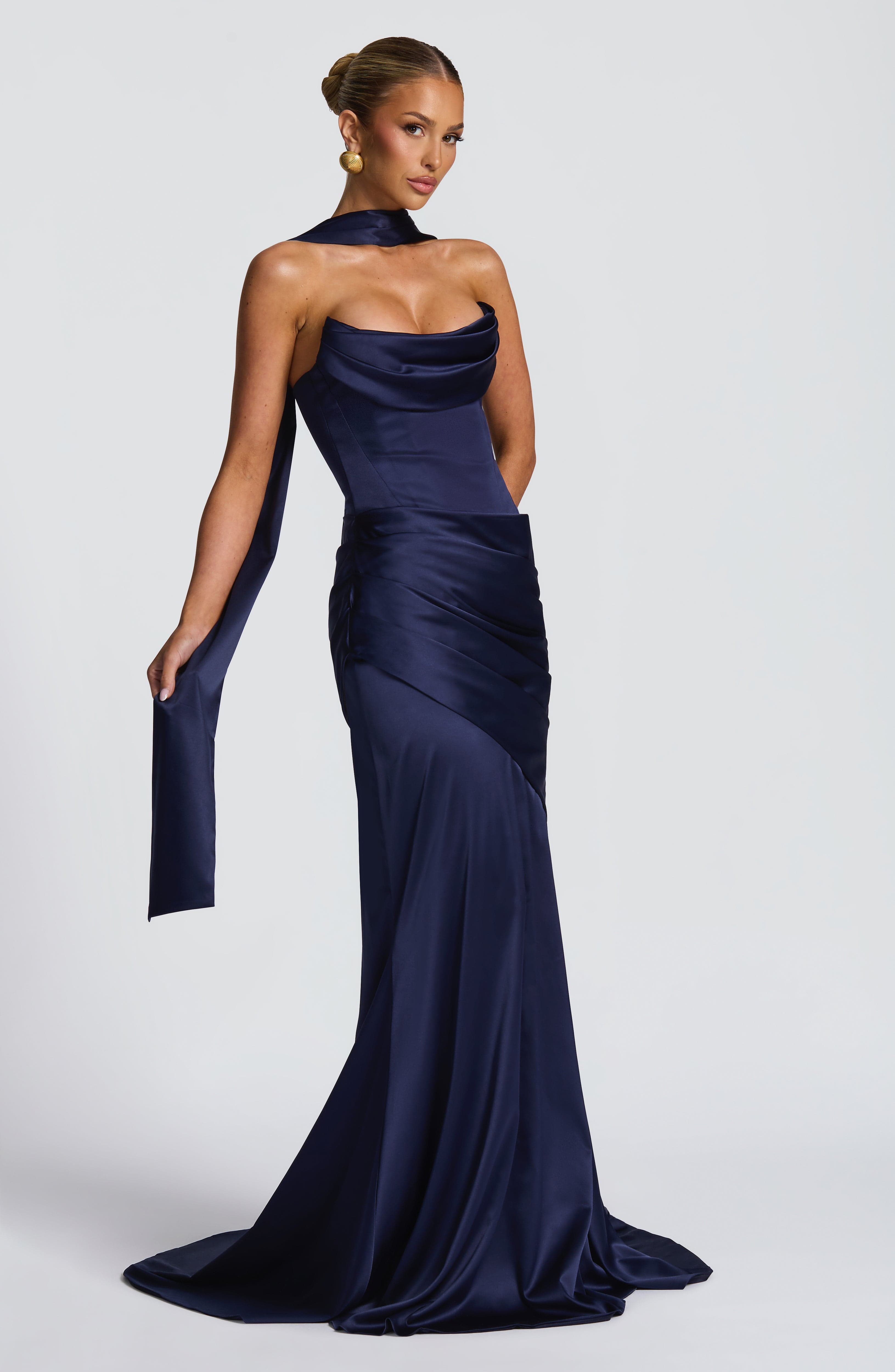 SYBIL MAXI DRESS - NAVY